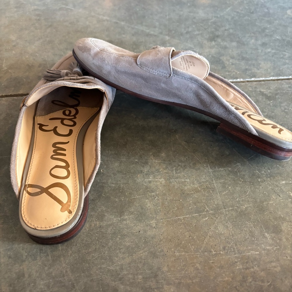 Sam Edelman Gray Suede Loafers